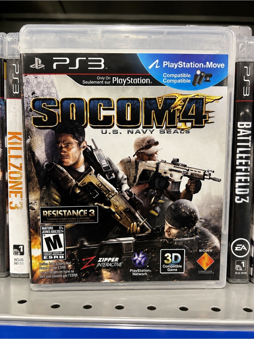 SOCOM 4 U.S. Navy SEALs PS3 Complete CIB PlayStation 3